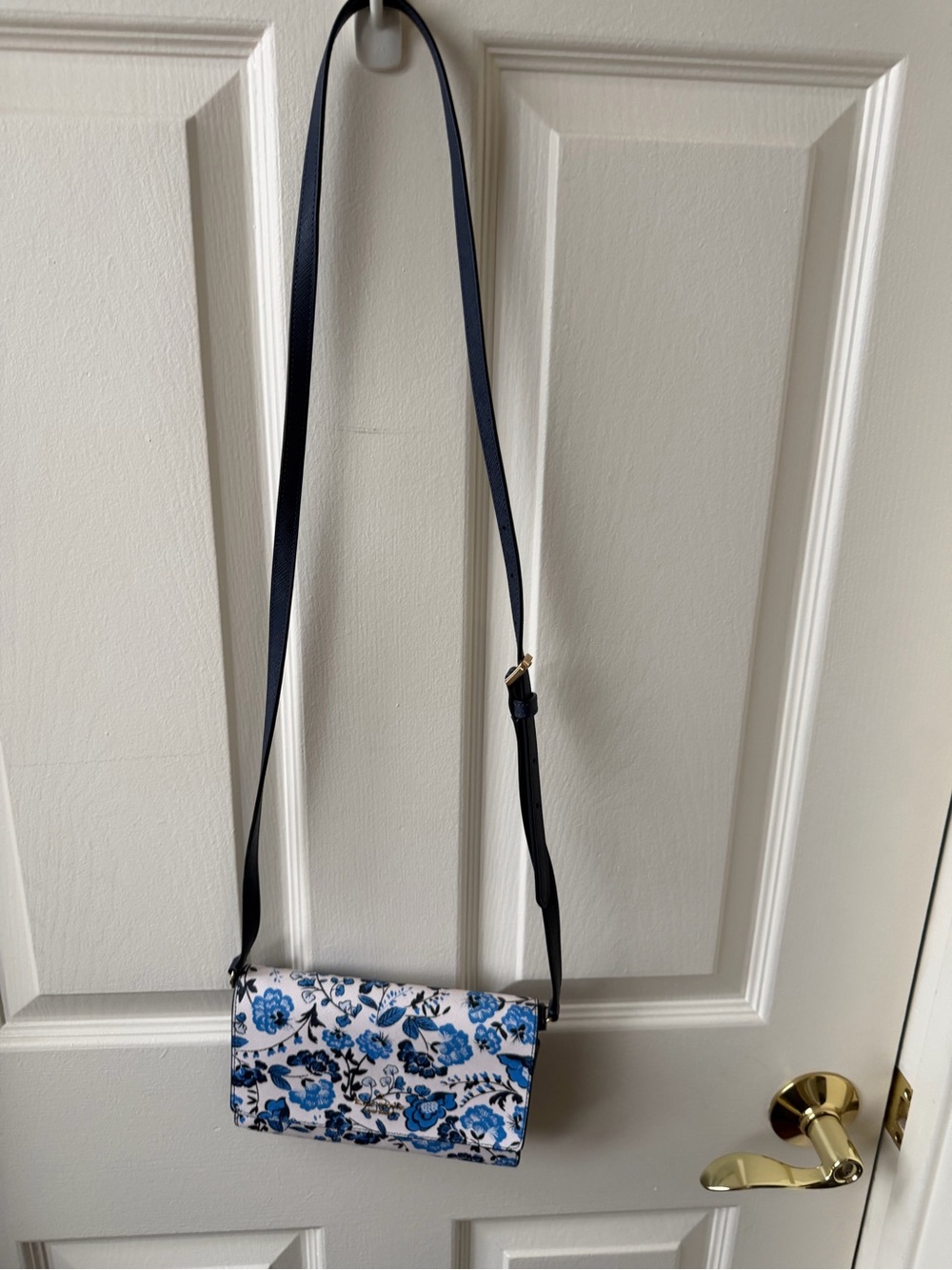 Kate Spade Blue Floral Crossbody Bag - Women's Shoulder Purse
